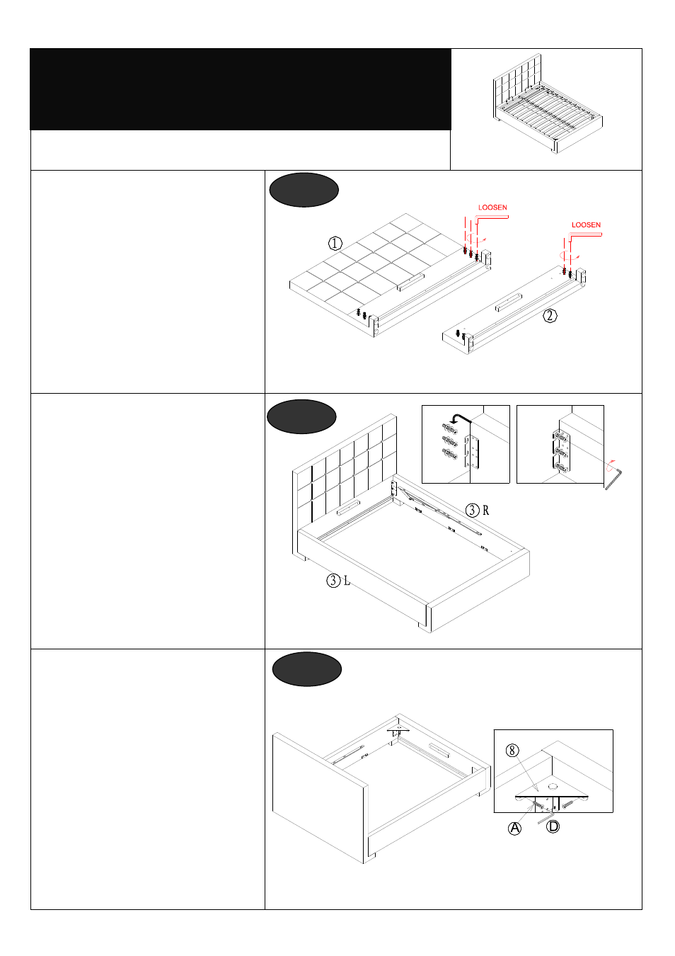 Assembly | Dreams Toronto Ottoman Bedstead User Manual | Page 3 / 5