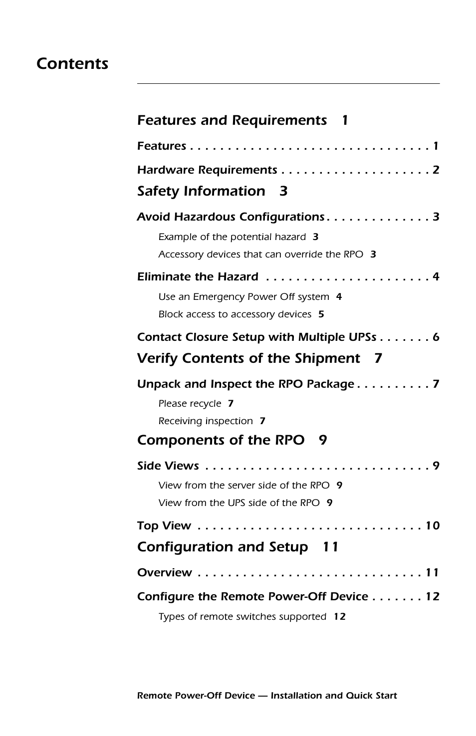 APC REMOTE POWER-OFF DEVICE AP9830 User Manual | Page 2 / 31
