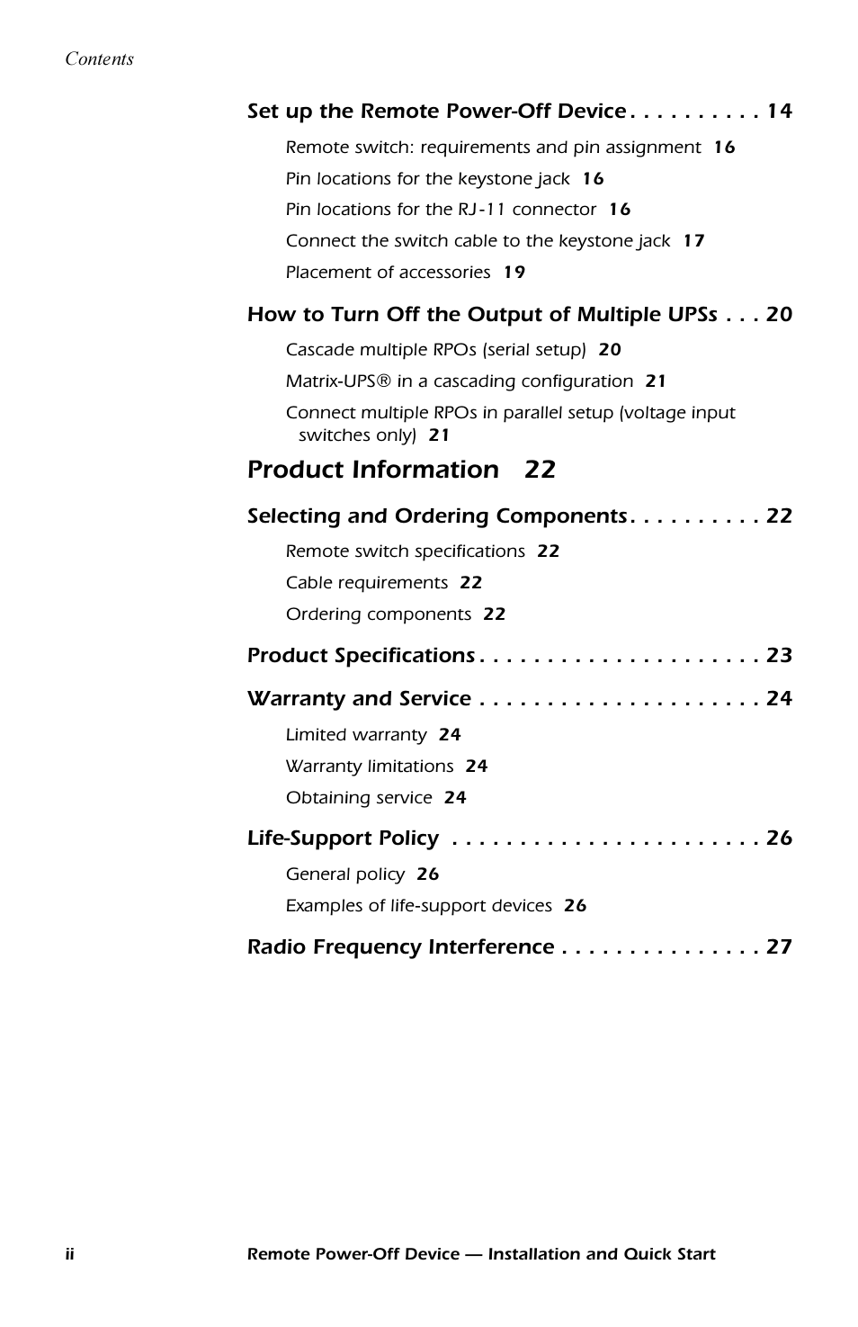 Product information 22 | APC REMOTE POWER-OFF DEVICE AP9830 User Manual | Page 3 / 31