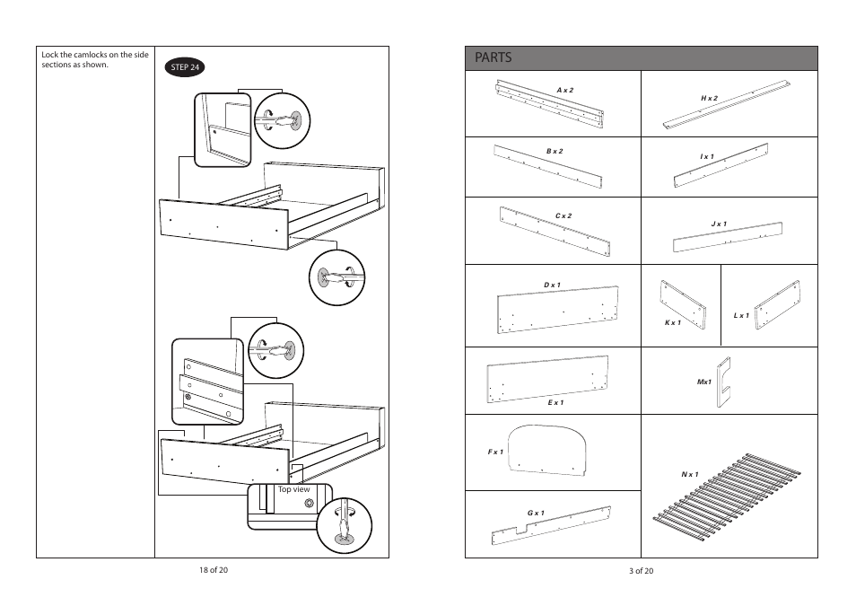 Ins.495crs-dm 17&2&3&16 120511, Parts | Dreams Disney Cars Toddler Bed User Manual | Page 7 / 10