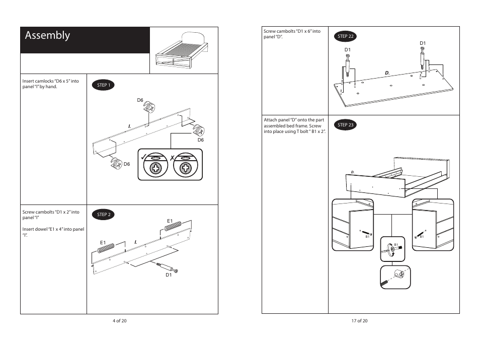 Assembly | Dreams Disney Cars Toddler Bed User Manual | Page 8 / 10