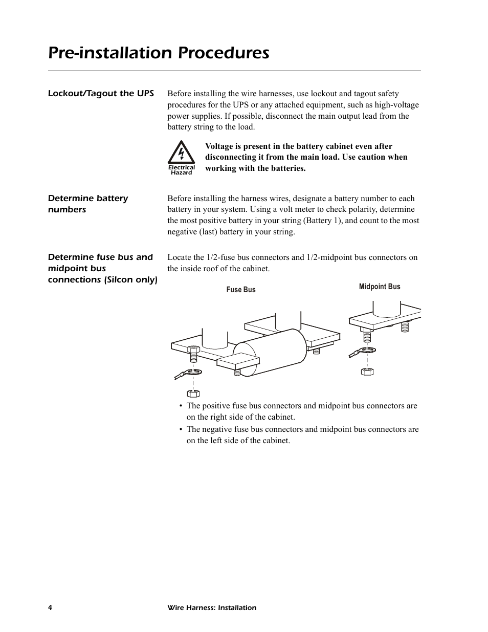 Pre-installation procedures, Lockout/tagout the ups, Determine battery numbers | APC AP9924 User Manual | Page 6 / 20