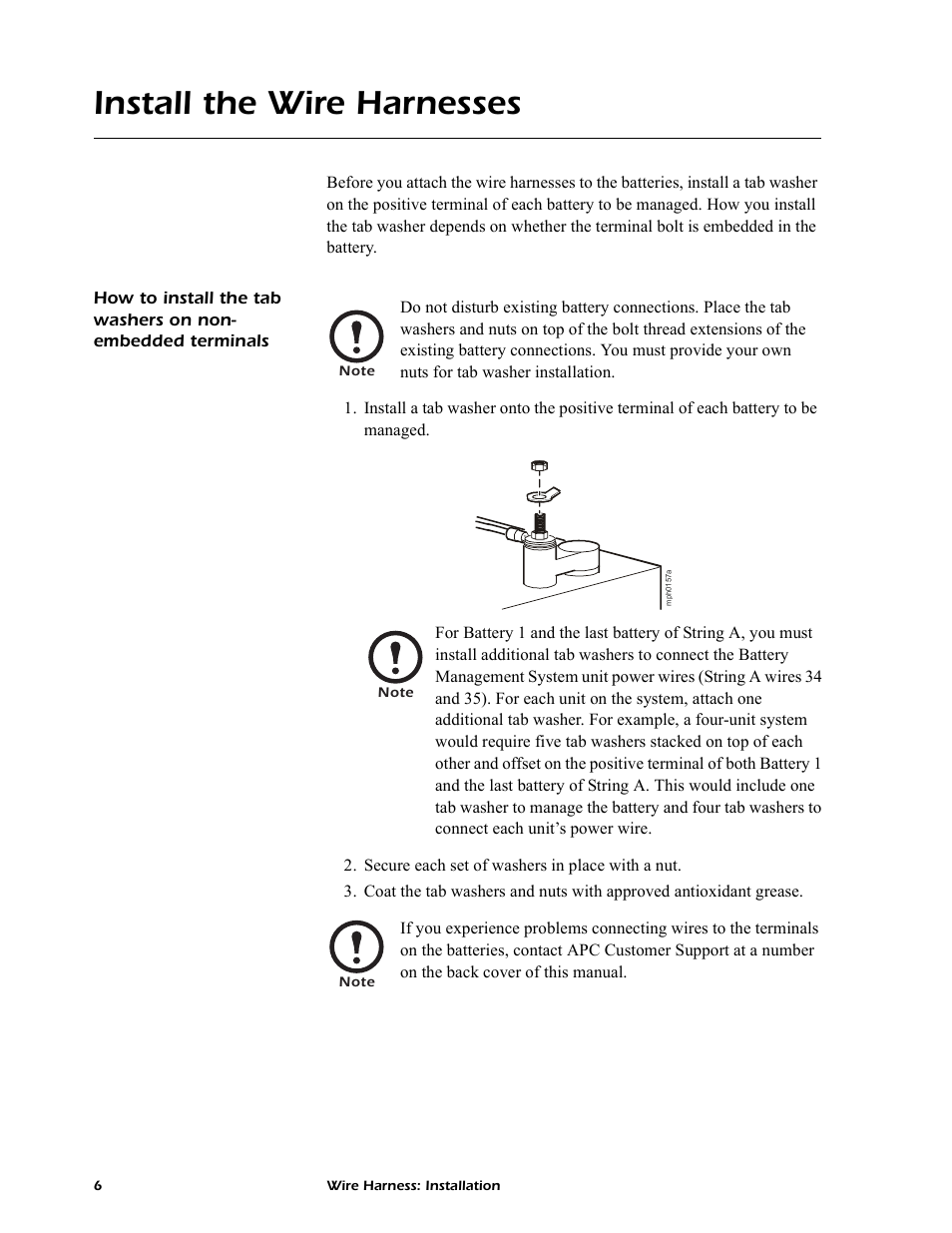 Install the wire harnesses | APC AP9924 User Manual | Page 8 / 20