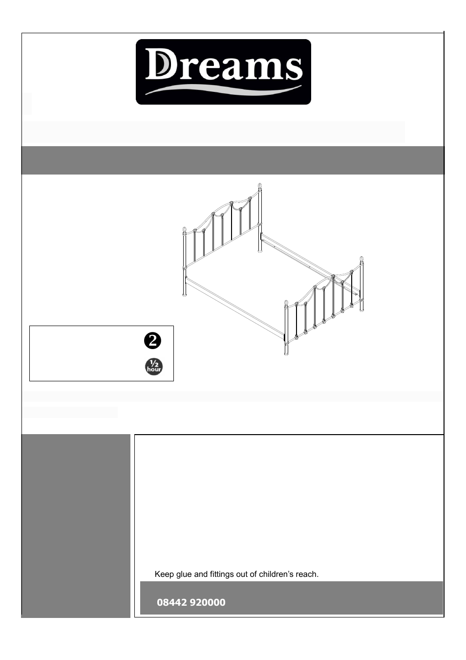 Dreams Kiera Bedstead User Manual | 5 pages