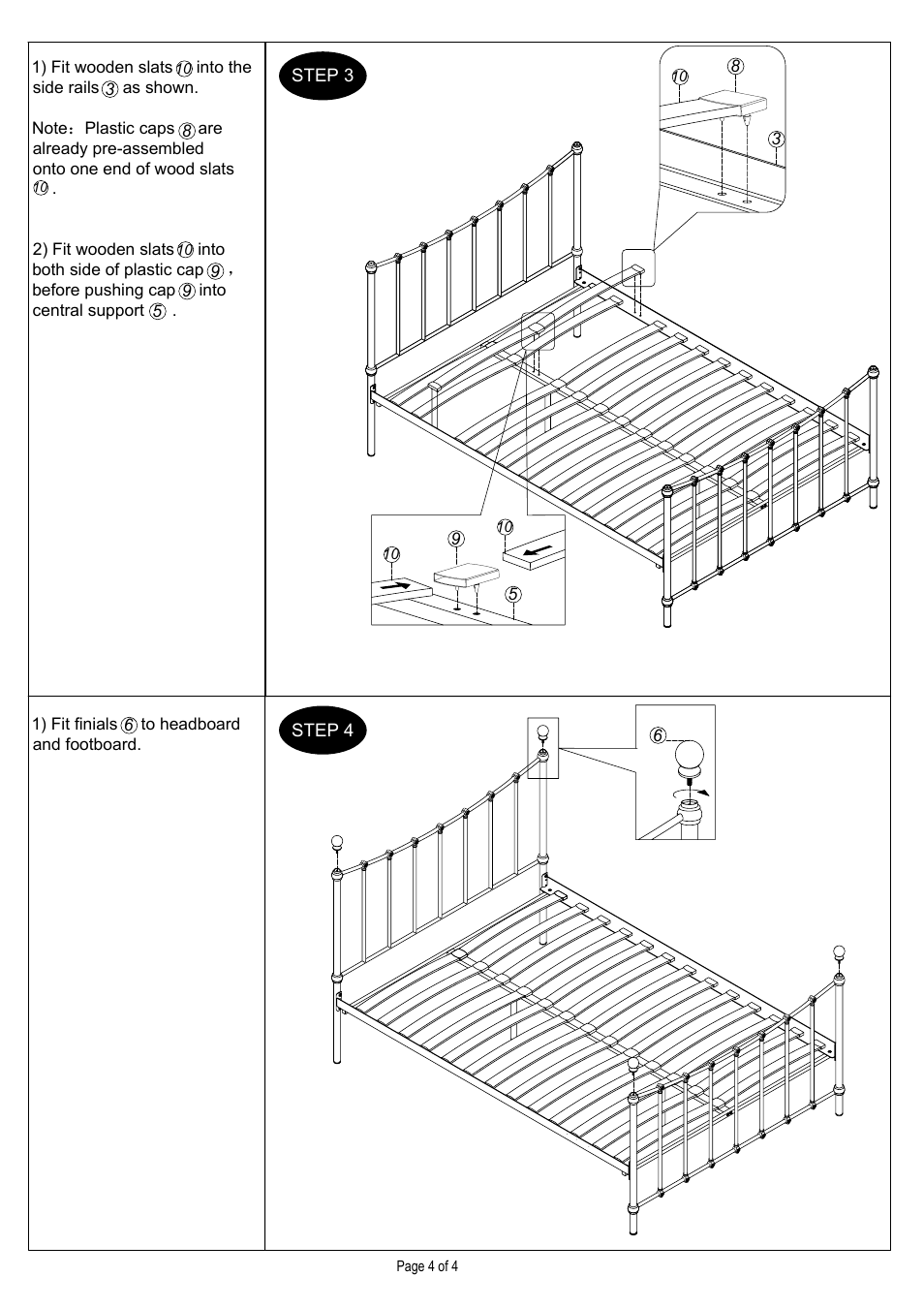 Dreams Jasmine Bedstead Double and King Size User Manual | Page 4 / 4