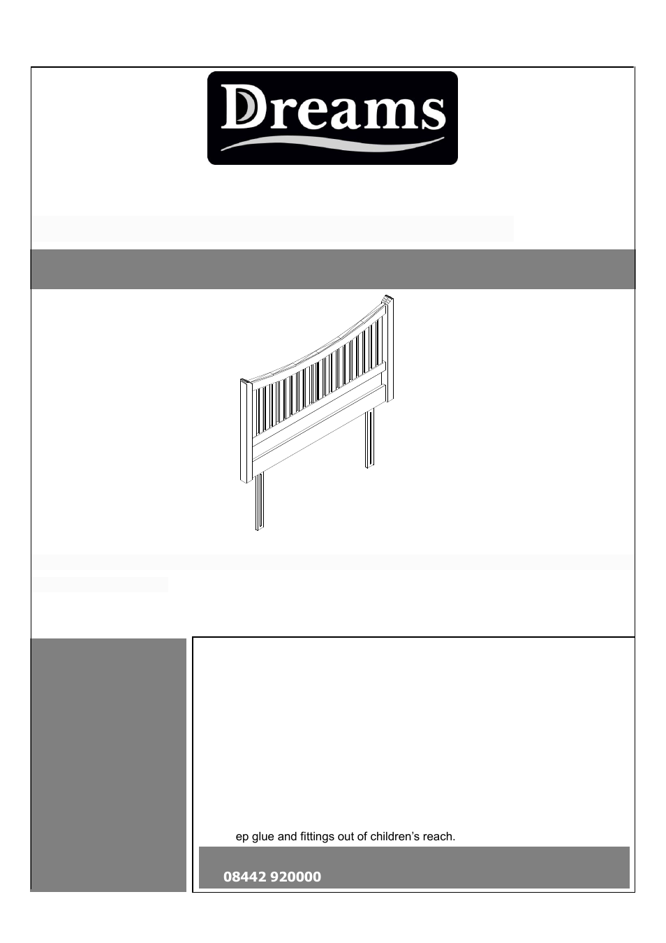 Dreams Aston Headboard User Manual | 2 pages