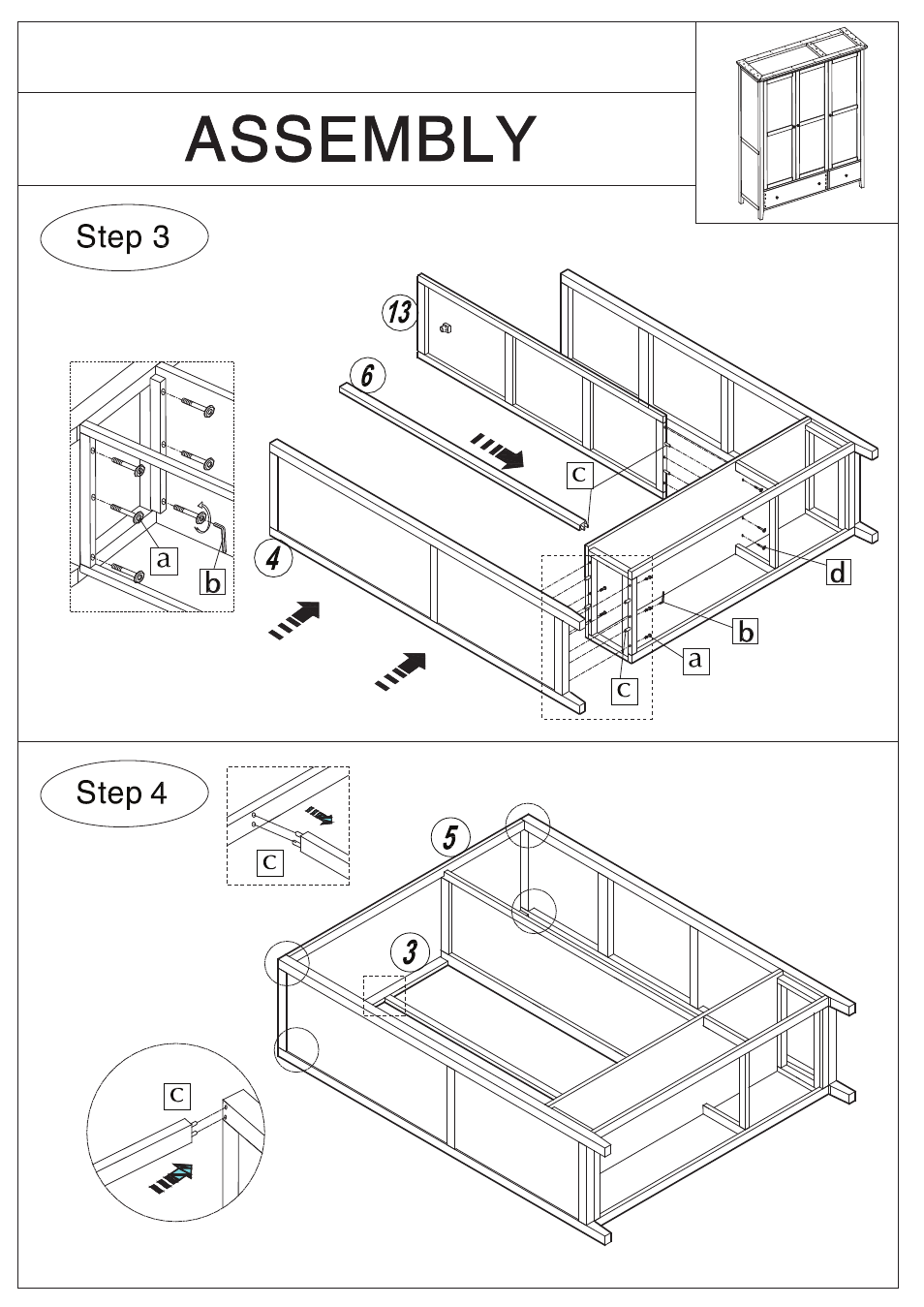 Dreams Oklahoma 3 Door Wardrobe with Drawers User Manual | Page 4 / 8