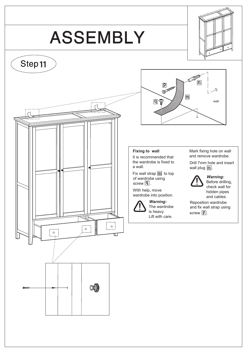 Dreams Oklahoma 3 Door Wardrobe with Drawers User Manual | Page 8 / 8