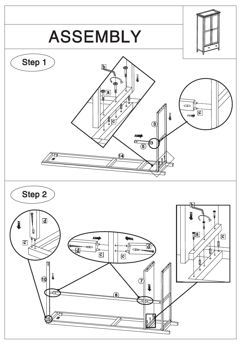 Dreams Oklahoma 2 Door Wardrobe with Drawers User Manual | Page 3 / 7