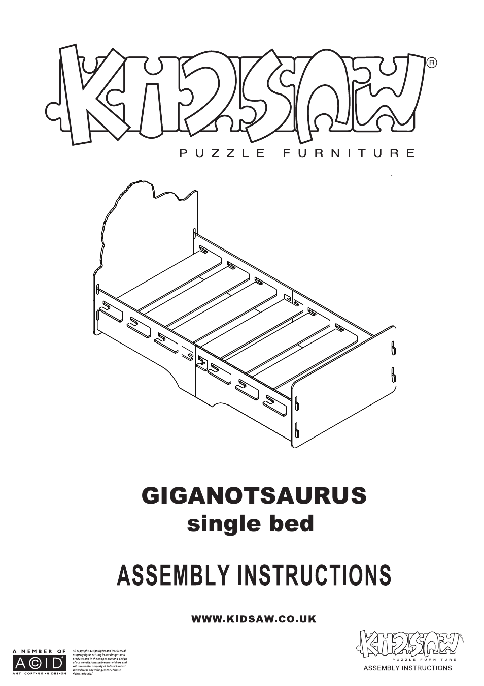 Dreams Dinosaur Bedstead User Manual | 4 pages