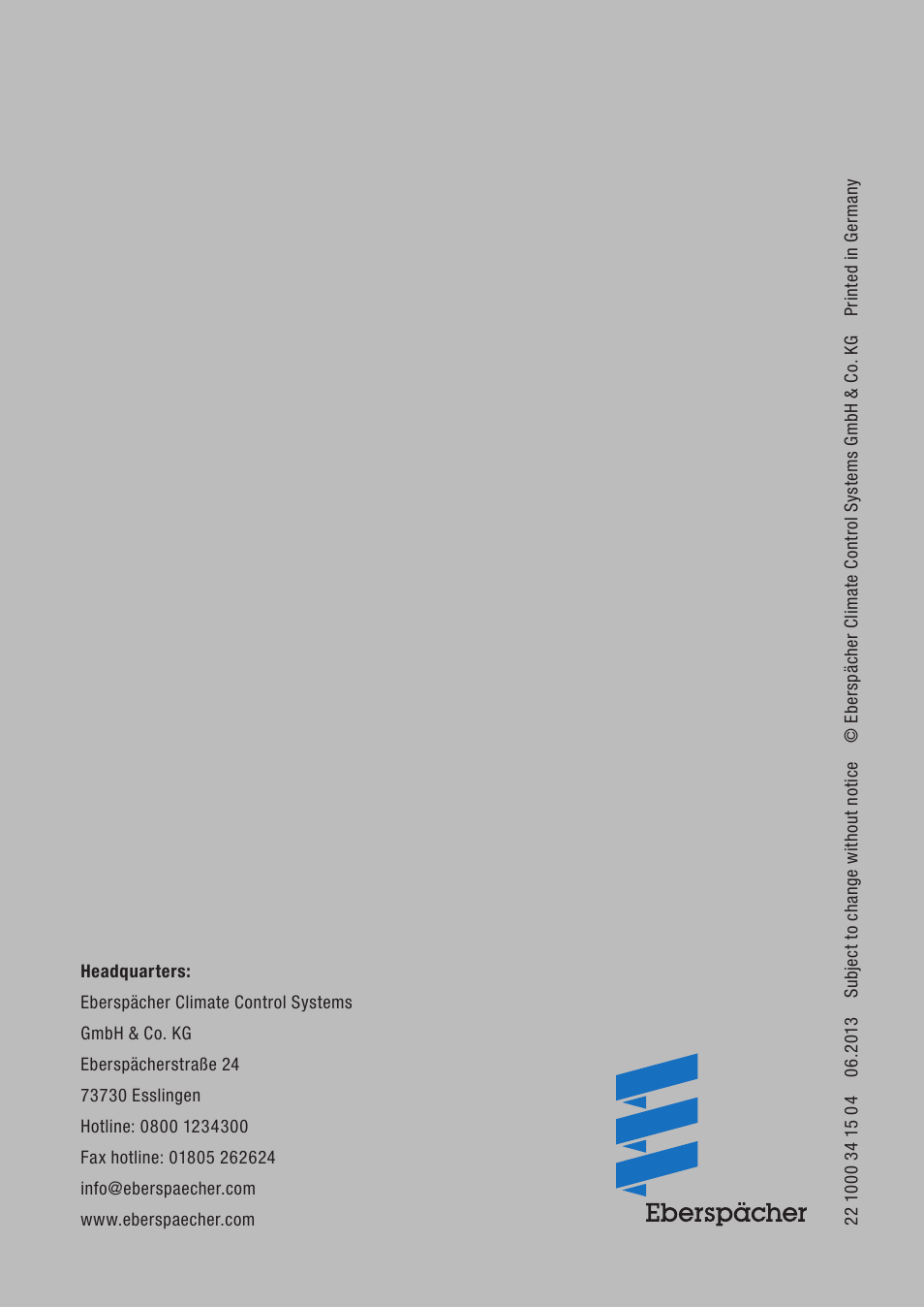 Eberspacher EasyStart Timer Quick Guide User Manual | Page 8 / 8