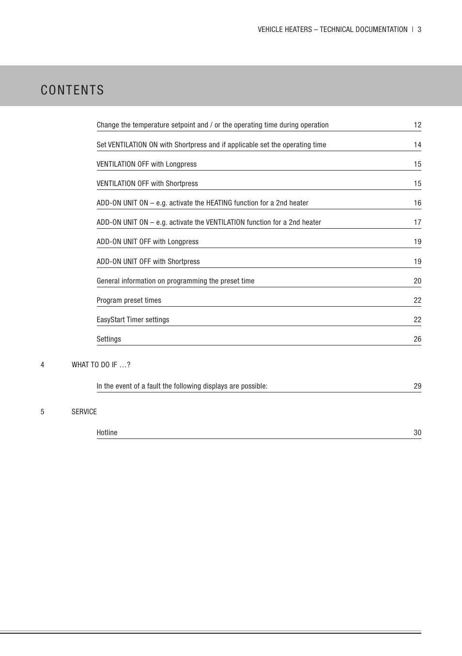 Eberspacher EasyStart Timer Operating instructions User Manual | Page 3 / 32