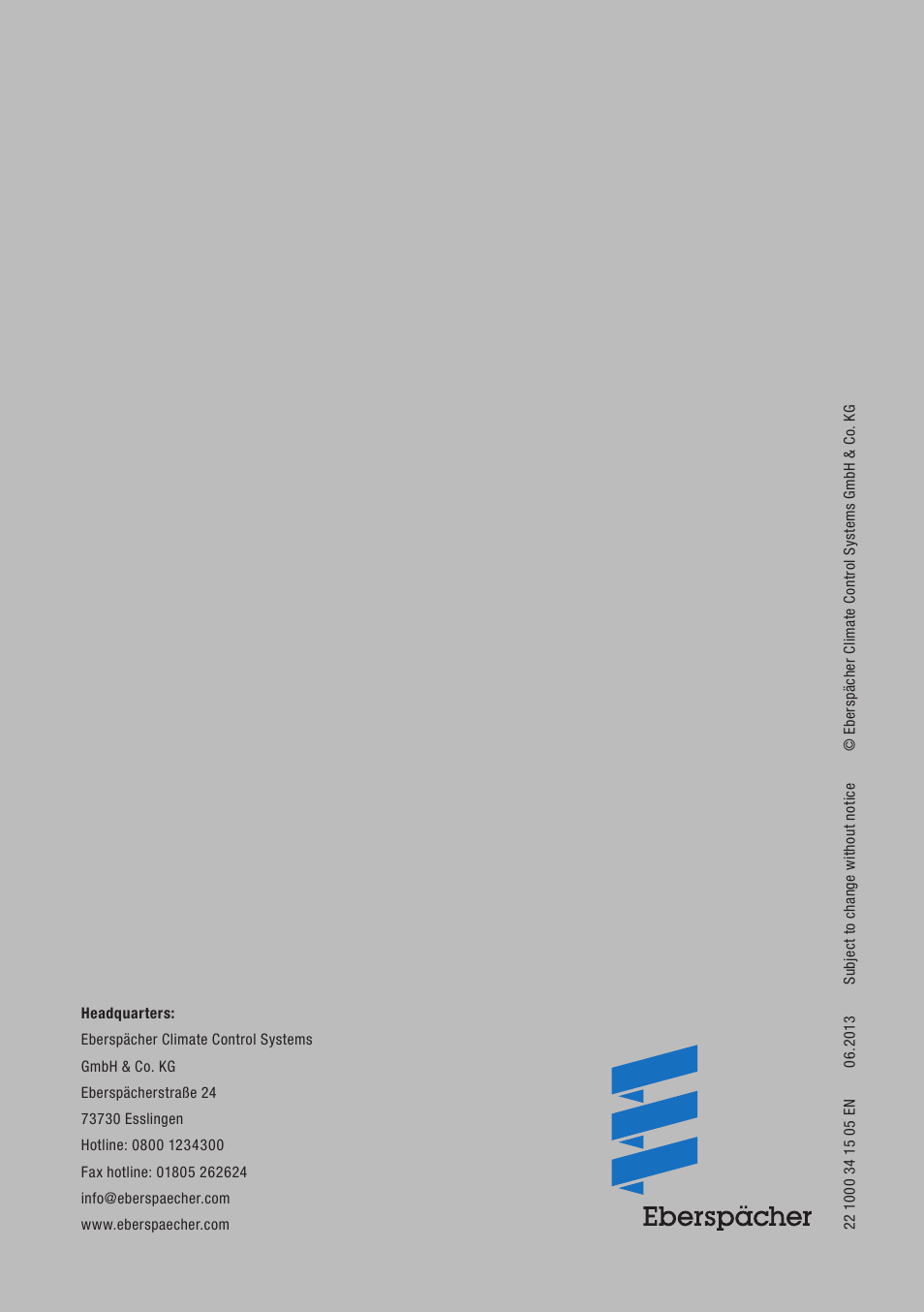 Eberspacher EasyStart Timer Operating instructions User Manual | Page 32 / 32