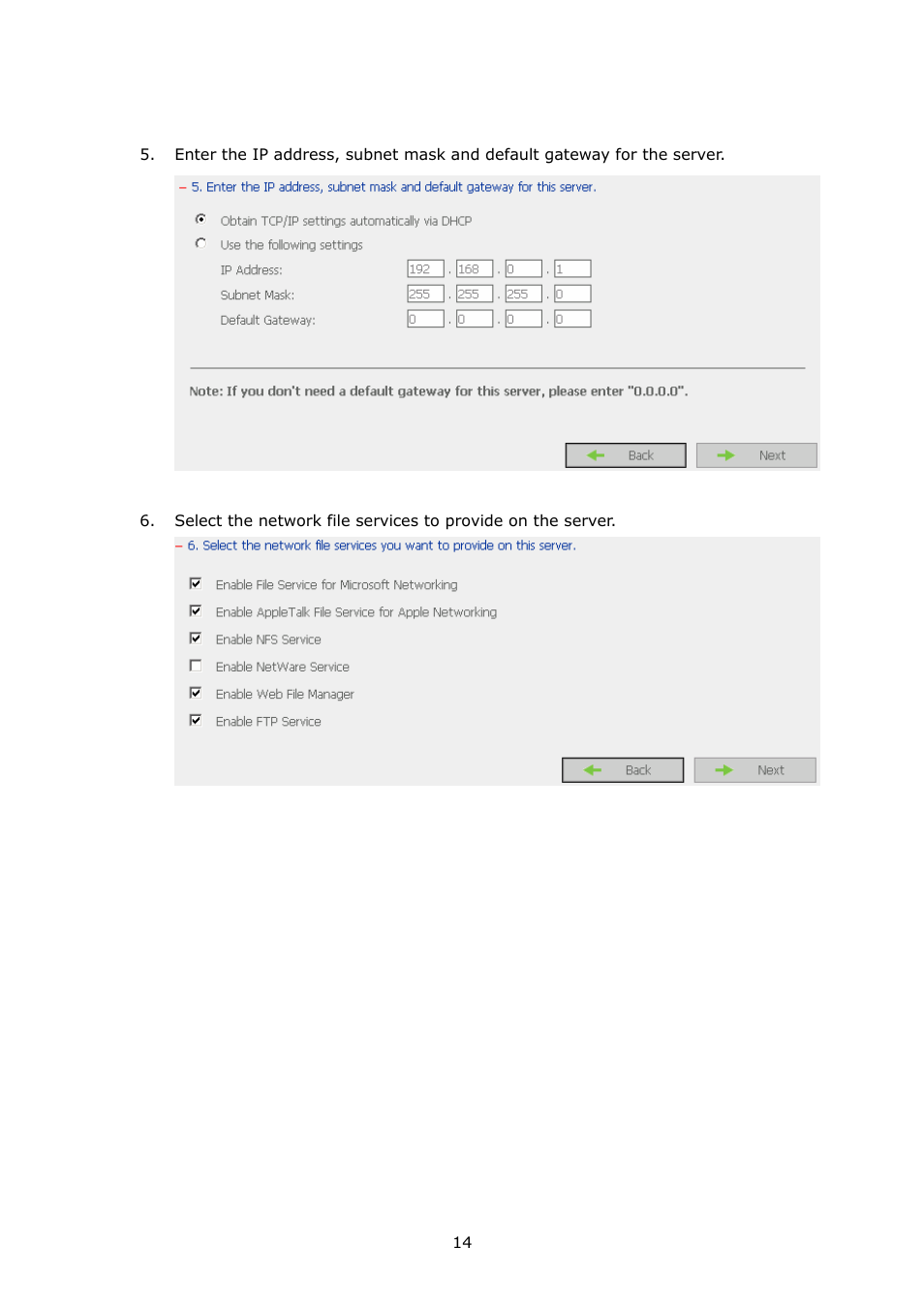 APC Disk On-line Server NAS-2100 User Manual | Page 14 / 112