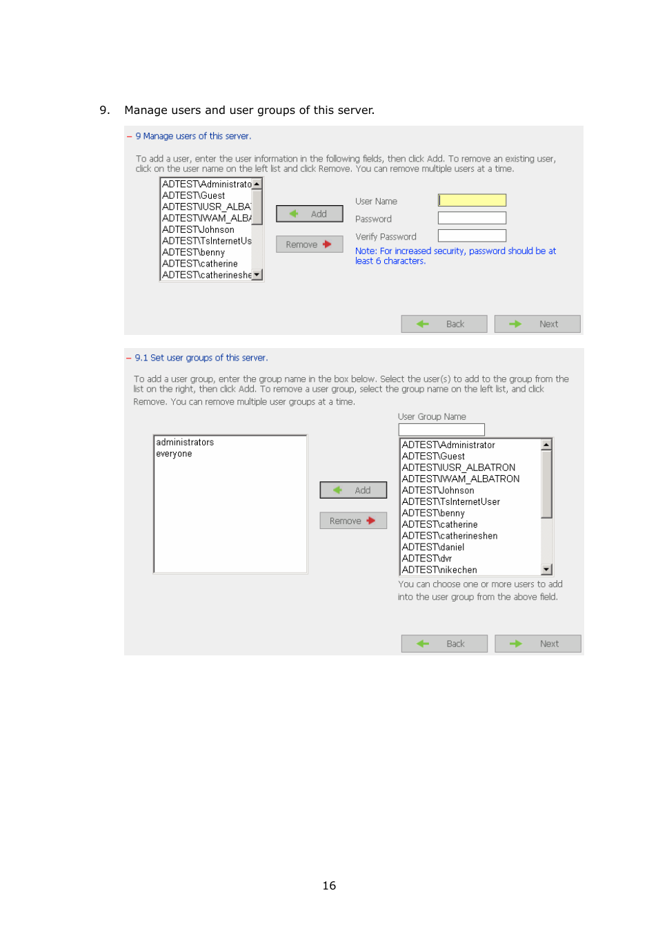 APC Disk On-line Server NAS-2100 User Manual | Page 16 / 112