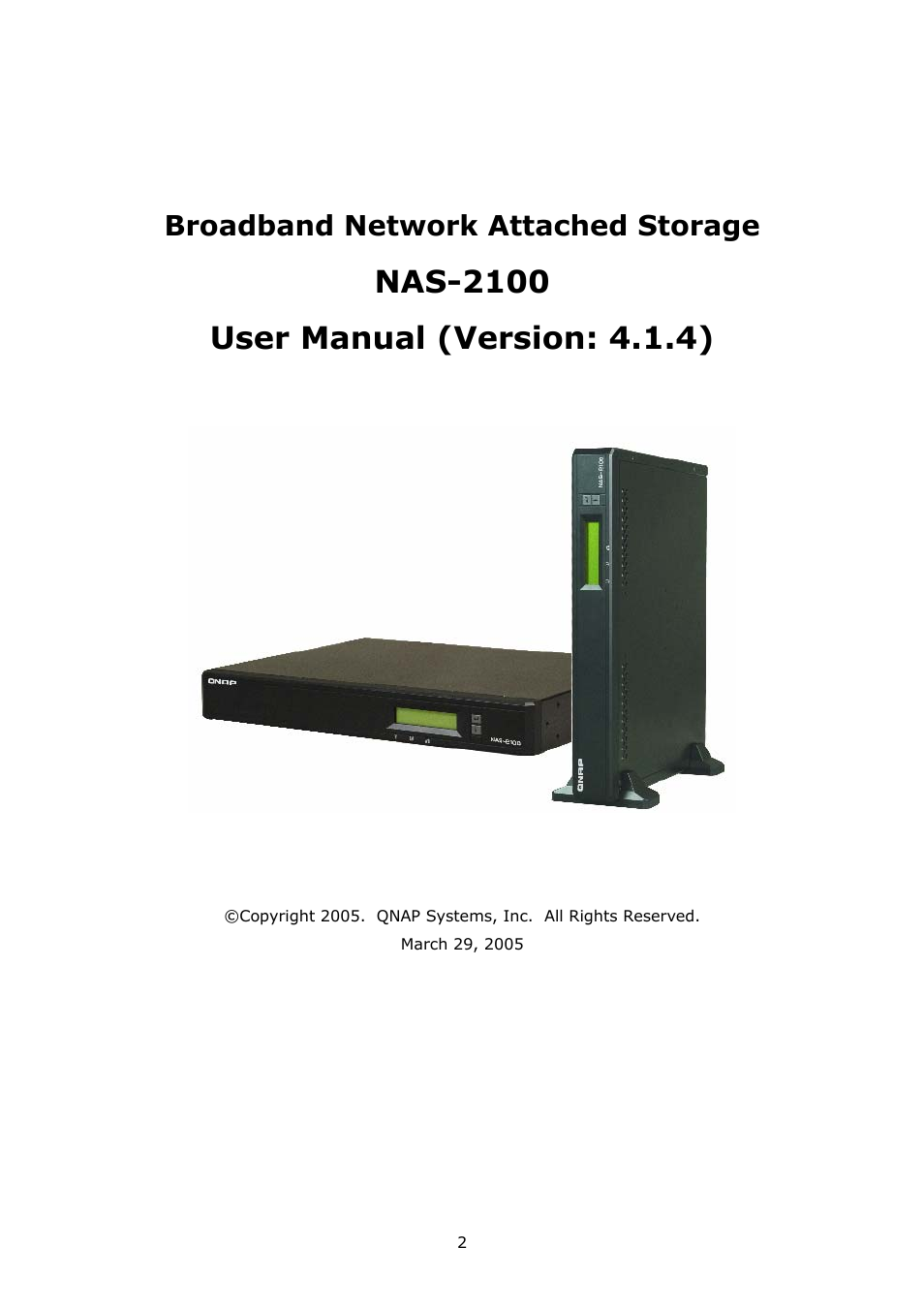 Broadband network attached storage | APC Disk On-line Server NAS-2100 User Manual | Page 2 / 112
