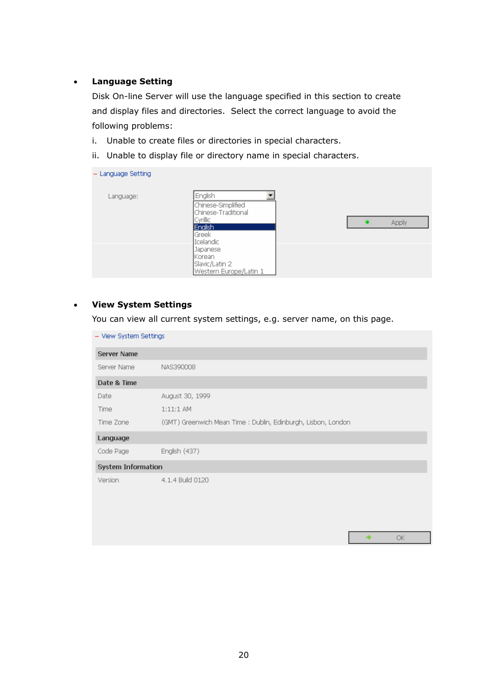 APC Disk On-line Server NAS-2100 User Manual | Page 20 / 112