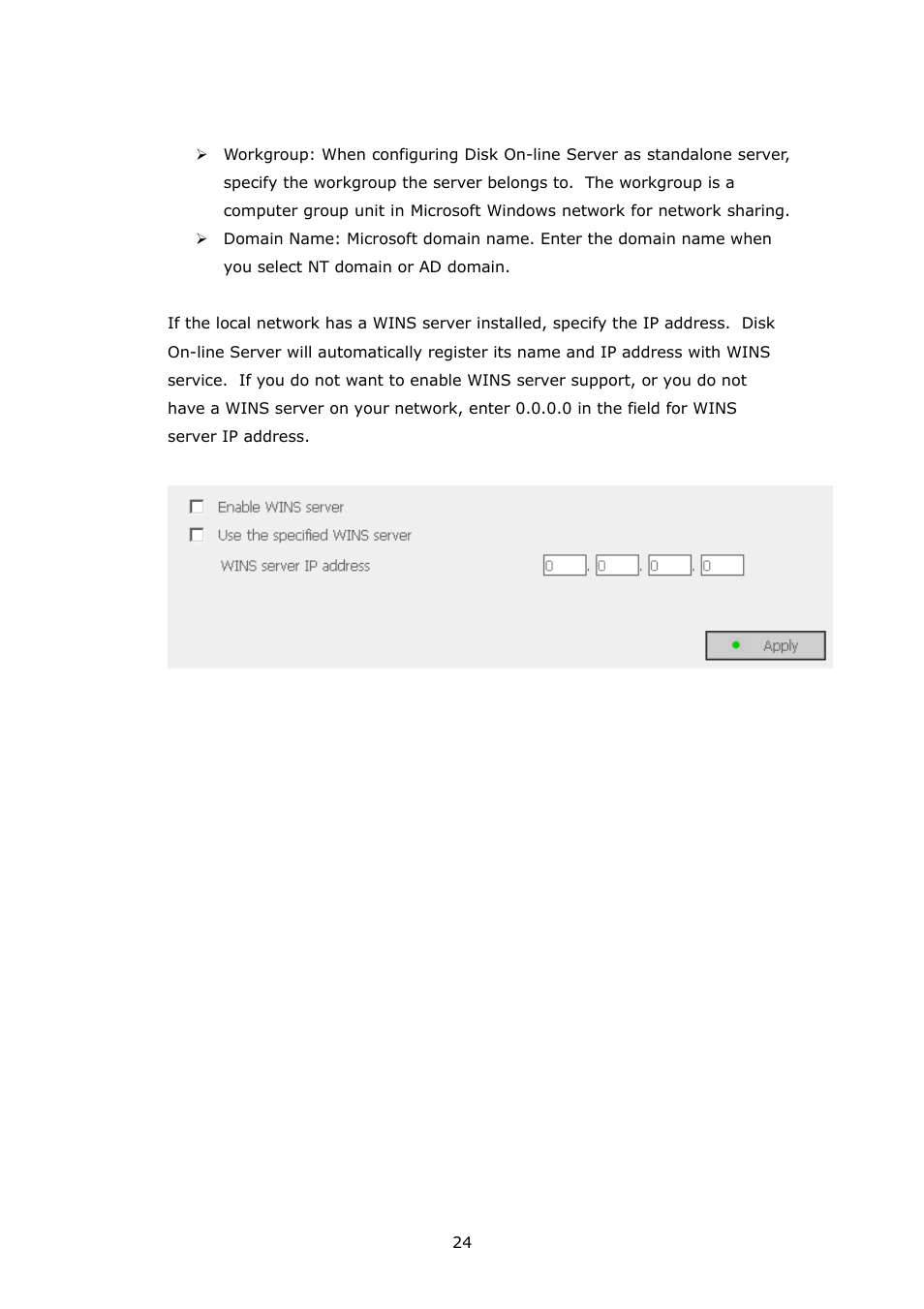 APC Disk On-line Server NAS-2100 User Manual | Page 24 / 112