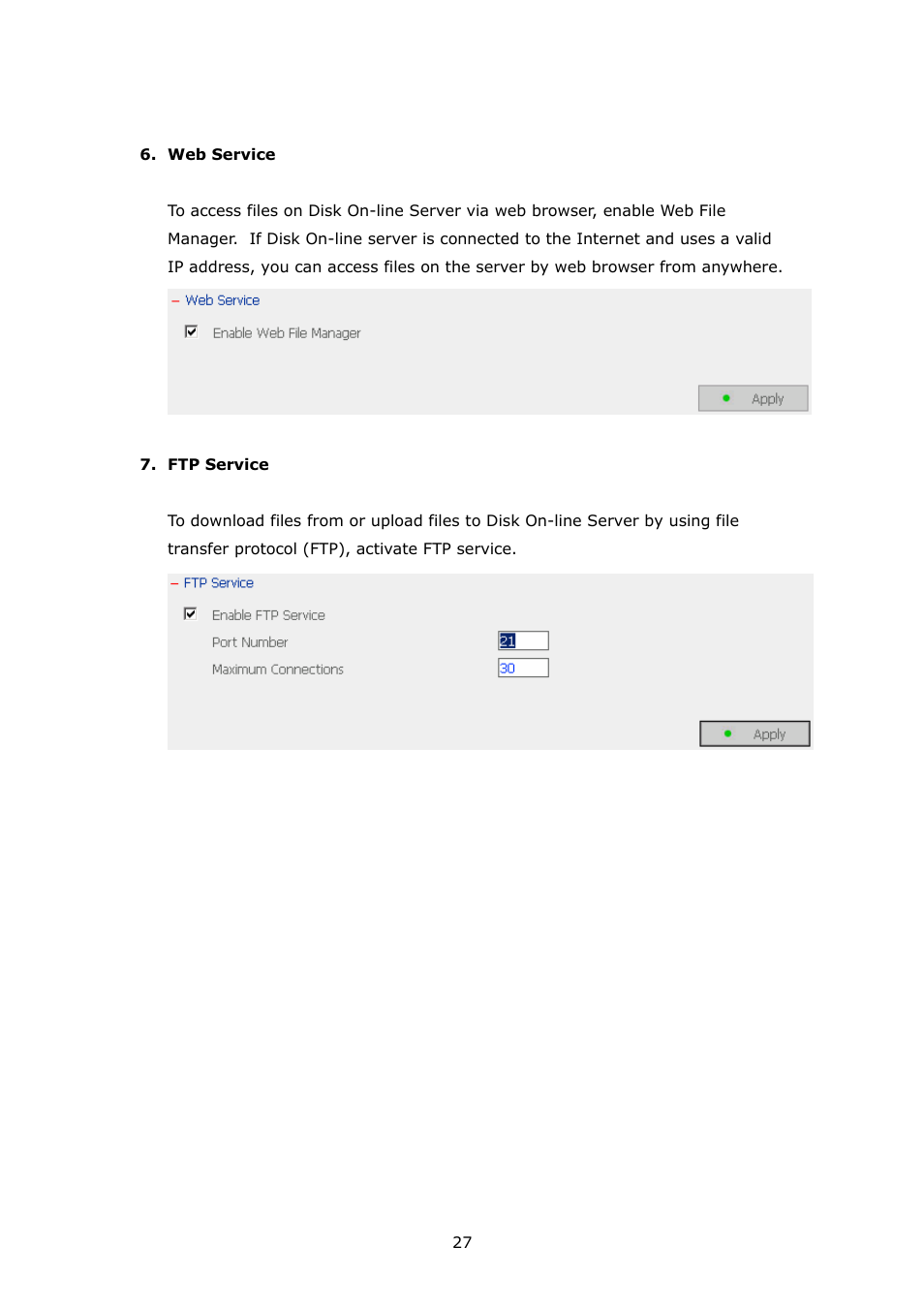 APC Disk On-line Server NAS-2100 User Manual | Page 27 / 112