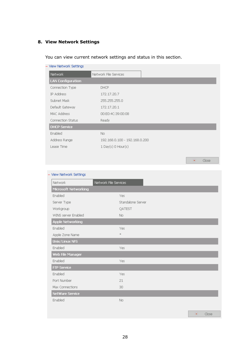 APC Disk On-line Server NAS-2100 User Manual | Page 28 / 112