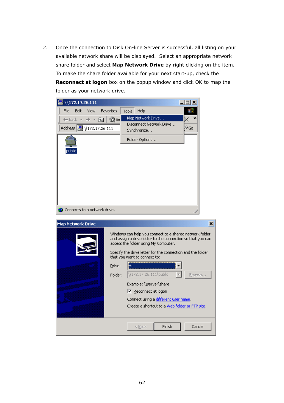 APC Disk On-line Server NAS-2100 User Manual | Page 62 / 112
