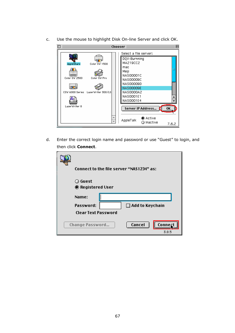 APC Disk On-line Server NAS-2100 User Manual | Page 67 / 112