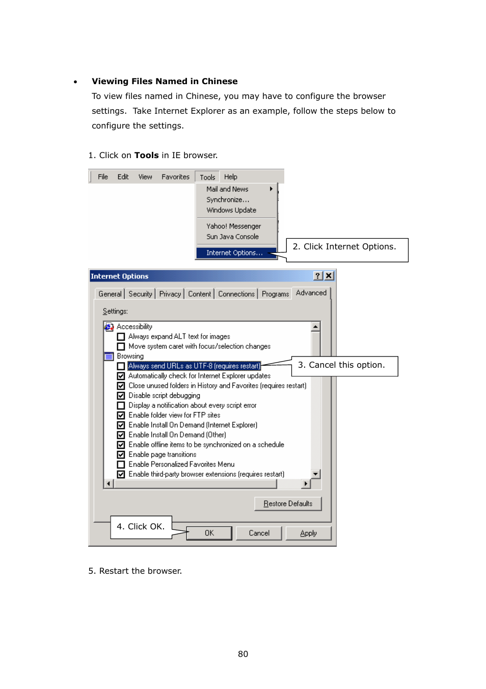 APC Disk On-line Server NAS-2100 User Manual | Page 80 / 112