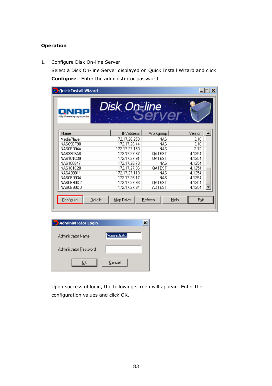 APC Disk On-line Server NAS-2100 User Manual | Page 83 / 112