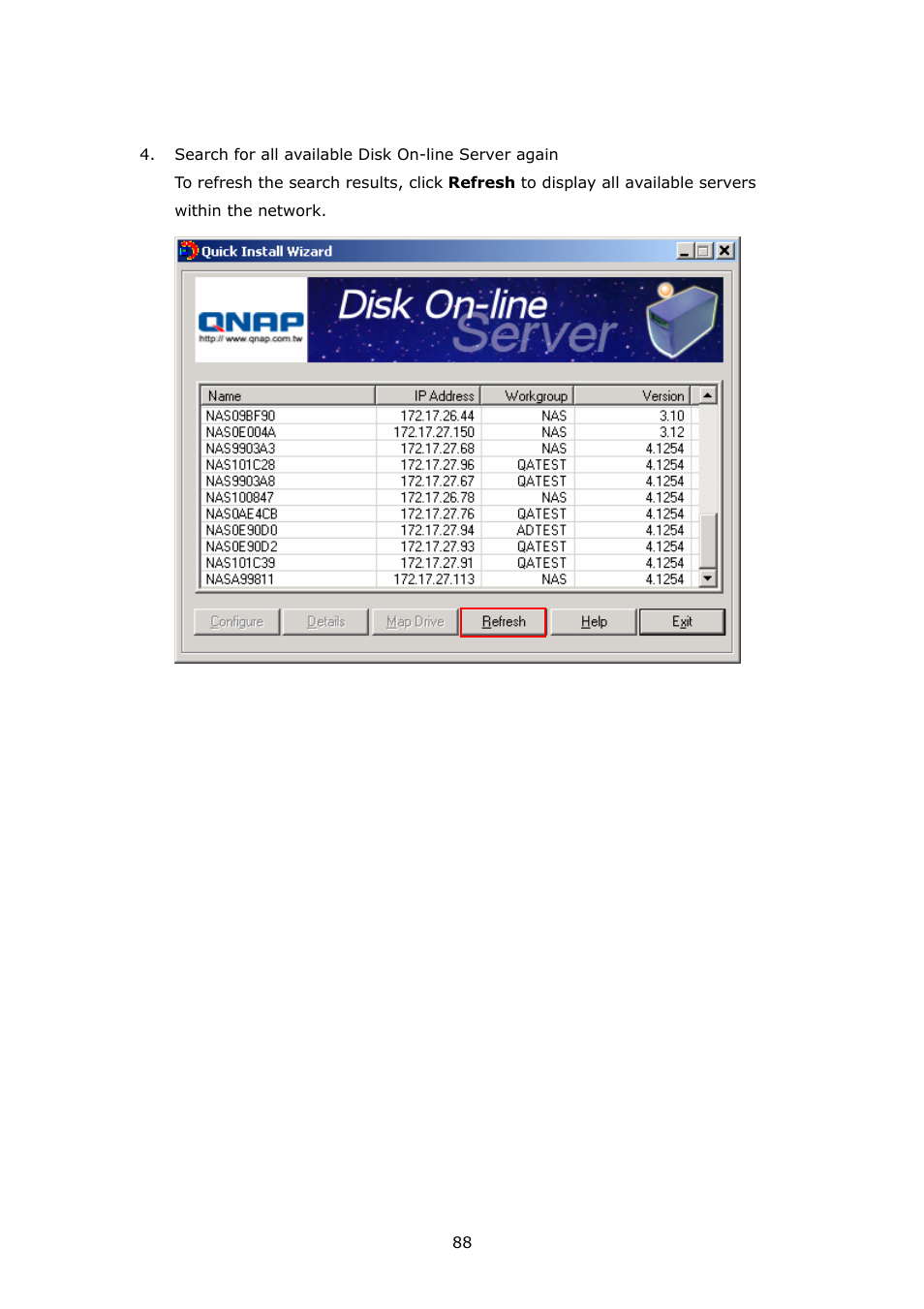 APC Disk On-line Server NAS-2100 User Manual | Page 88 / 112