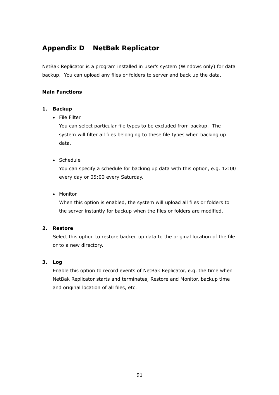 Netbak replicator, Appendix d, Appendix d netbak replicator | APC Disk On-line Server NAS-2100 User Manual | Page 91 / 112