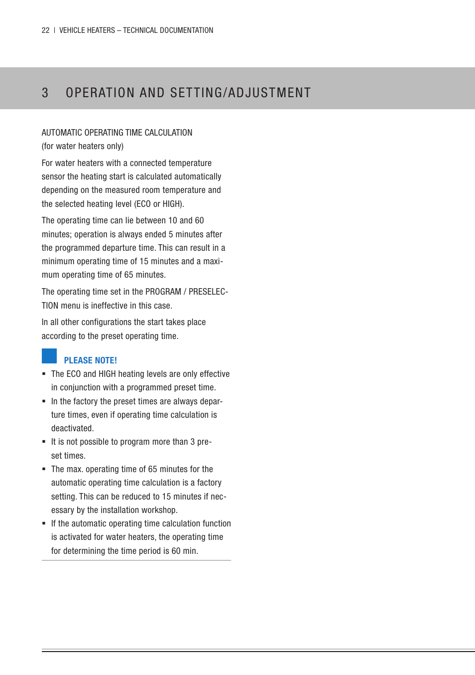 3 operation and setting/adjustment | Eberspacher EasyStart Remote+ Operating instructions User Manual | Page 22 / 36