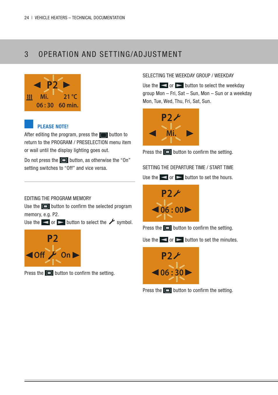 Eberspacher EasyStart Remote+ Operating instructions User Manual | Page 24 / 36