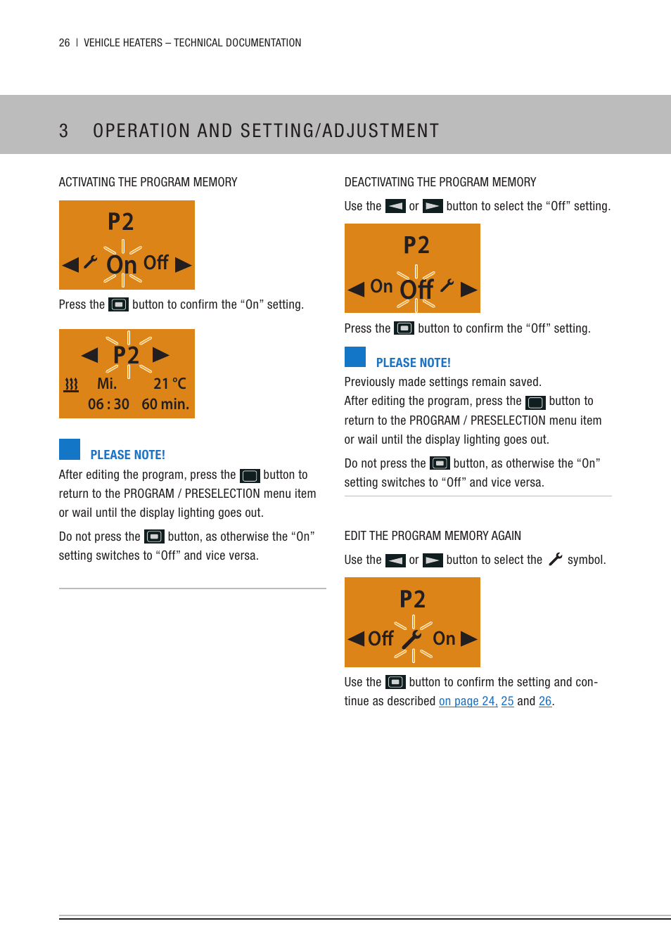 3 operation and setting/adjustment | Eberspacher EasyStart Remote+ Operating instructions User Manual | Page 26 / 36