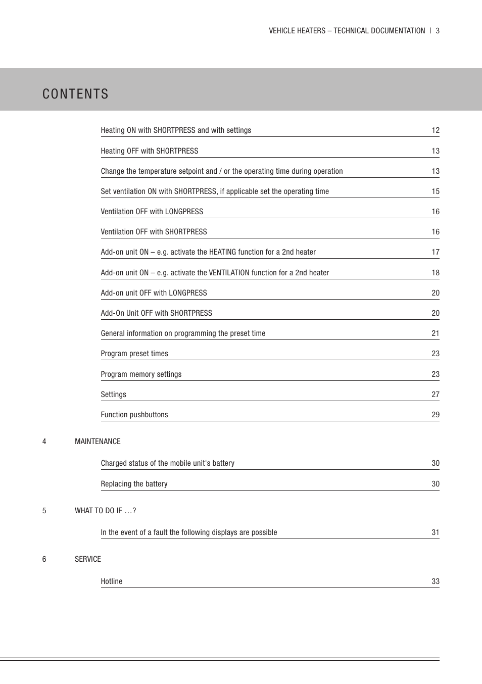 Eberspacher EasyStart Remote+ Operating instructions User Manual | Page 3 / 36