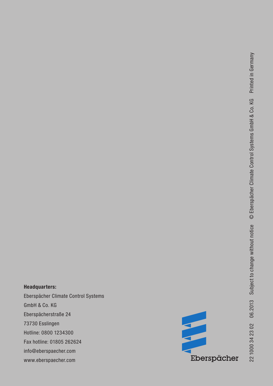 Eberspacher EasyStart Remote User Manual | Page 20 / 20