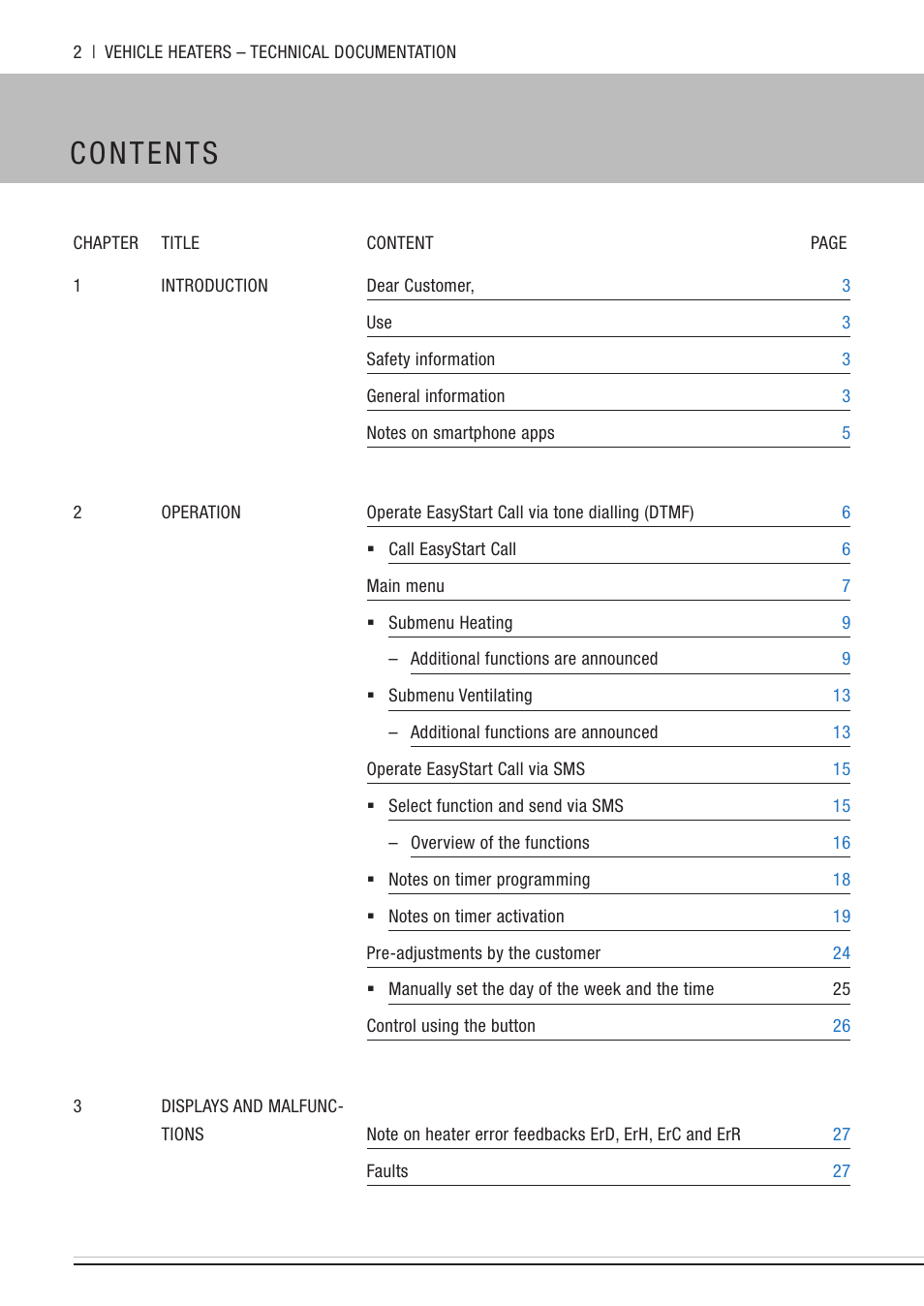 Eberspacher EasyStart Call User Manual | Page 2 / 30