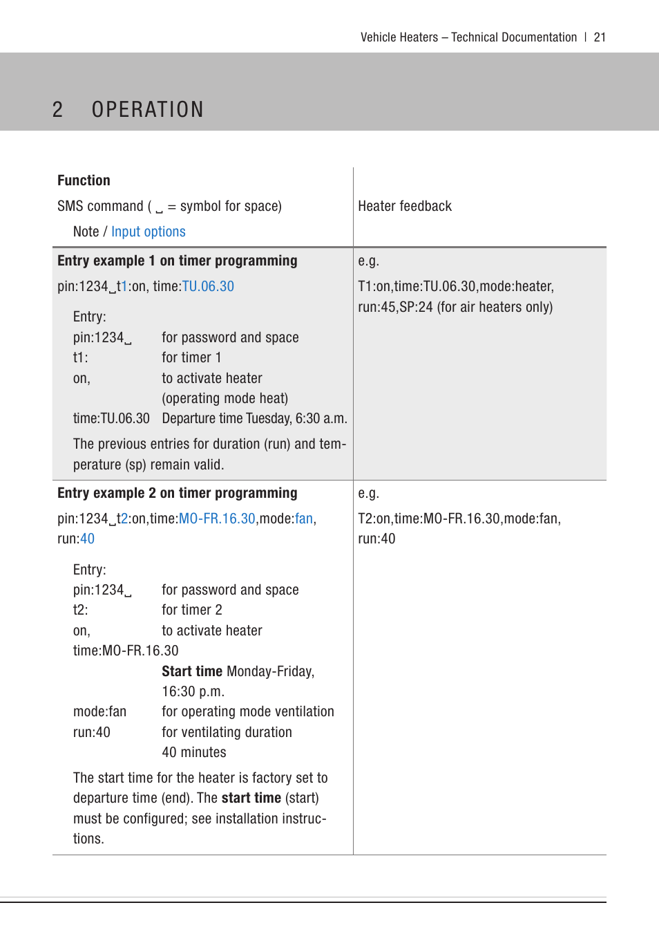2 operation | Eberspacher EasyStart Call User Manual | Page 21 / 30