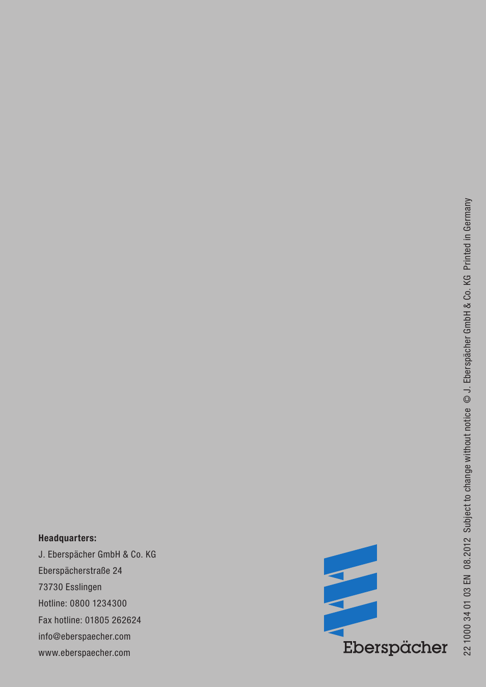 Eberspacher EasyStart Call User Manual | Page 30 / 30