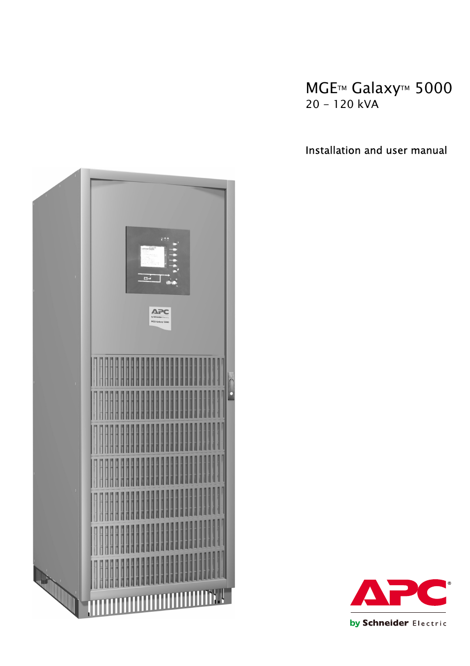 APC GALAXY 5000 User Manual | 68 pages