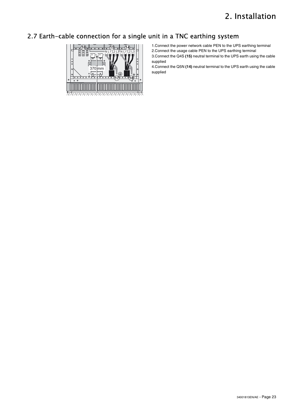 Installation | APC GALAXY 5000 User Manual | Page 23 / 68
