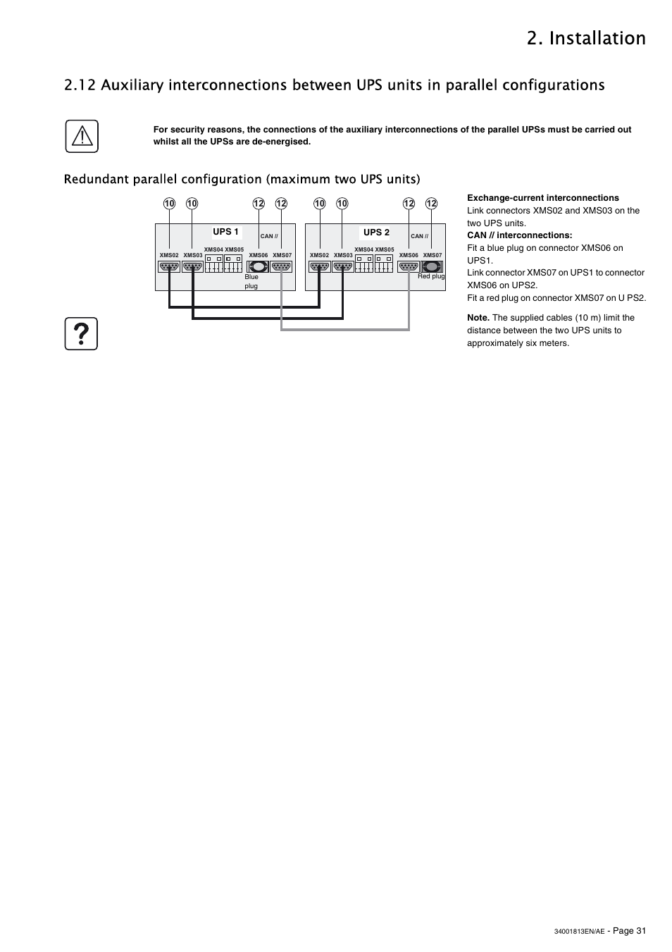 Installation | APC GALAXY 5000 User Manual | Page 31 / 68