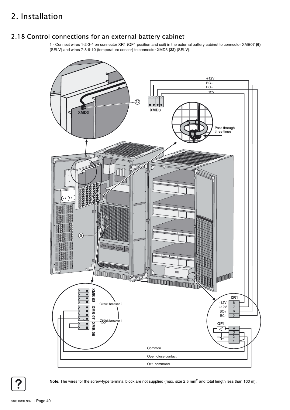 Installation | APC GALAXY 5000 User Manual | Page 40 / 68