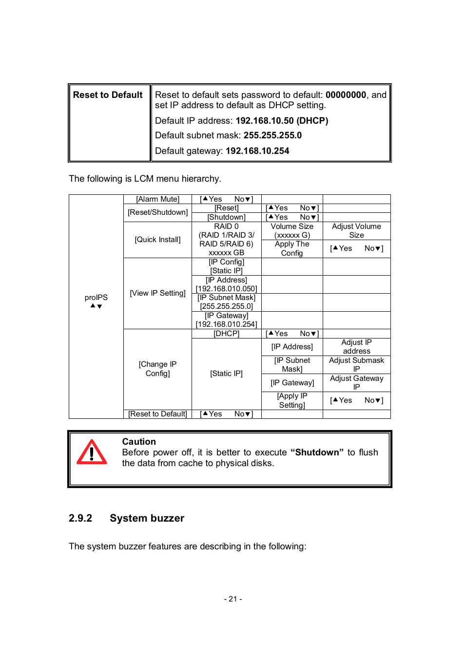 2 system buzzer | APC RAID Subsystem SCSI-SATA II User Manual | Page 21 / 131
