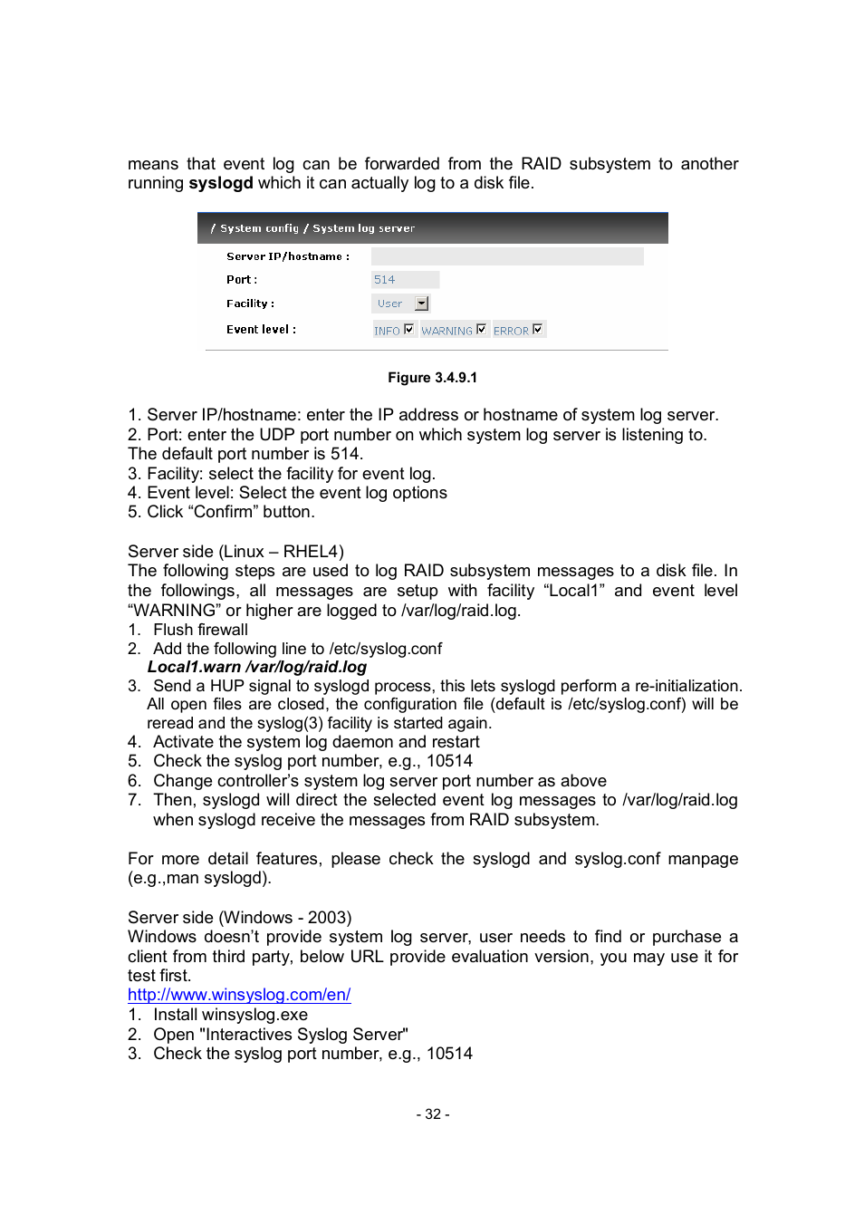 APC RAID Subsystem SCSI-SATA II User Manual | Page 32 / 131