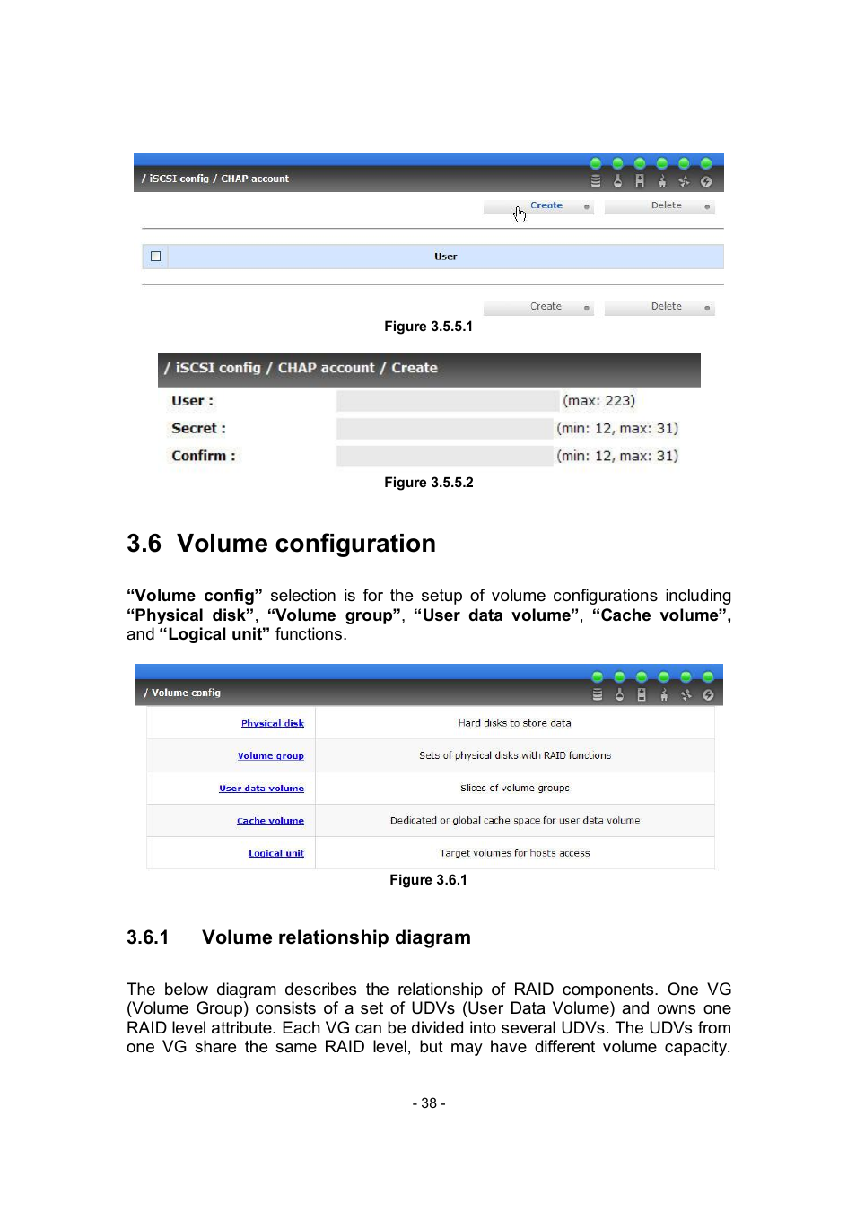 6 volume configuration | APC RAID Subsystem SCSI-SATA II User Manual | Page 38 / 131