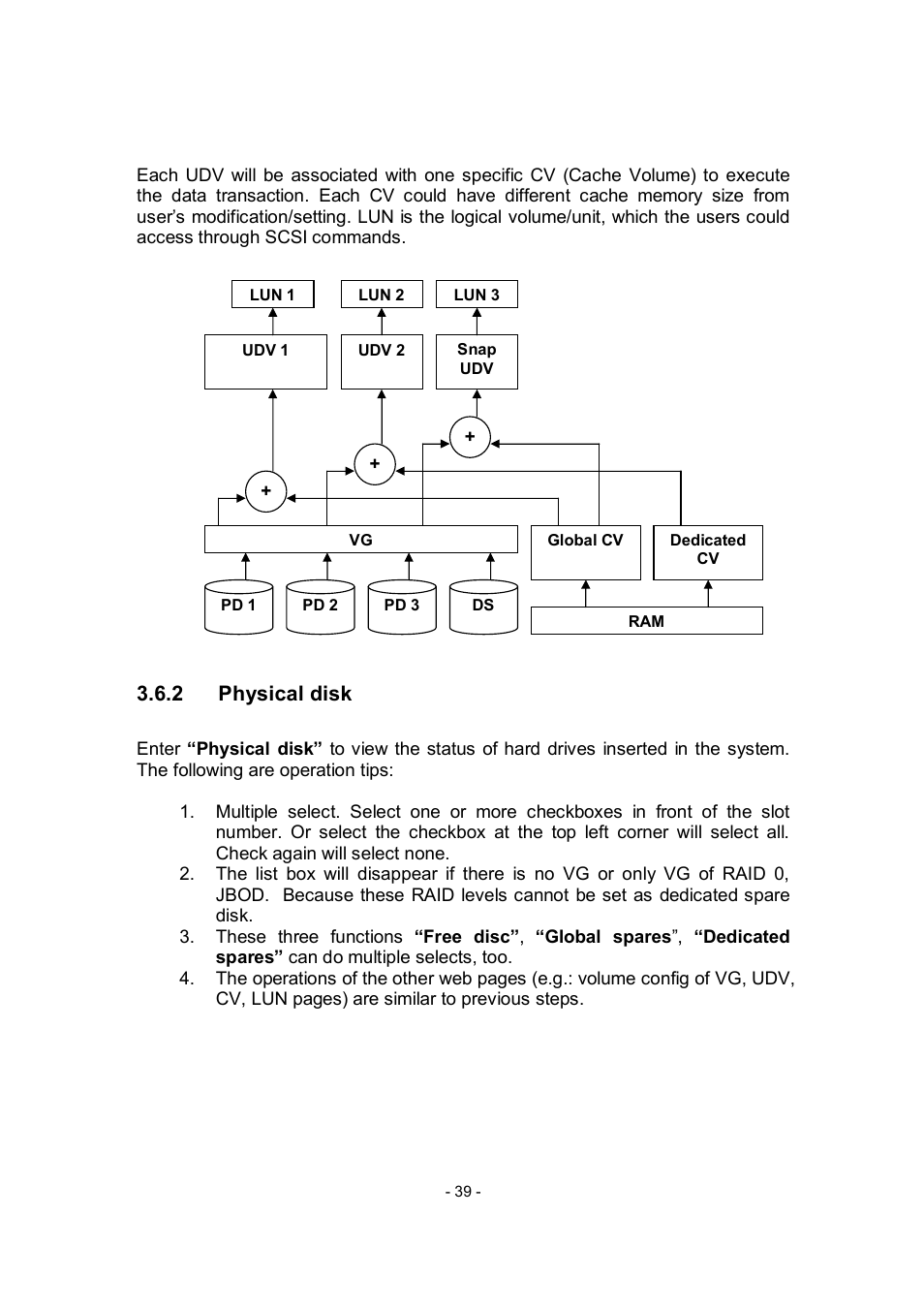 2 physical disk | APC RAID Subsystem SCSI-SATA II User Manual | Page 39 / 131