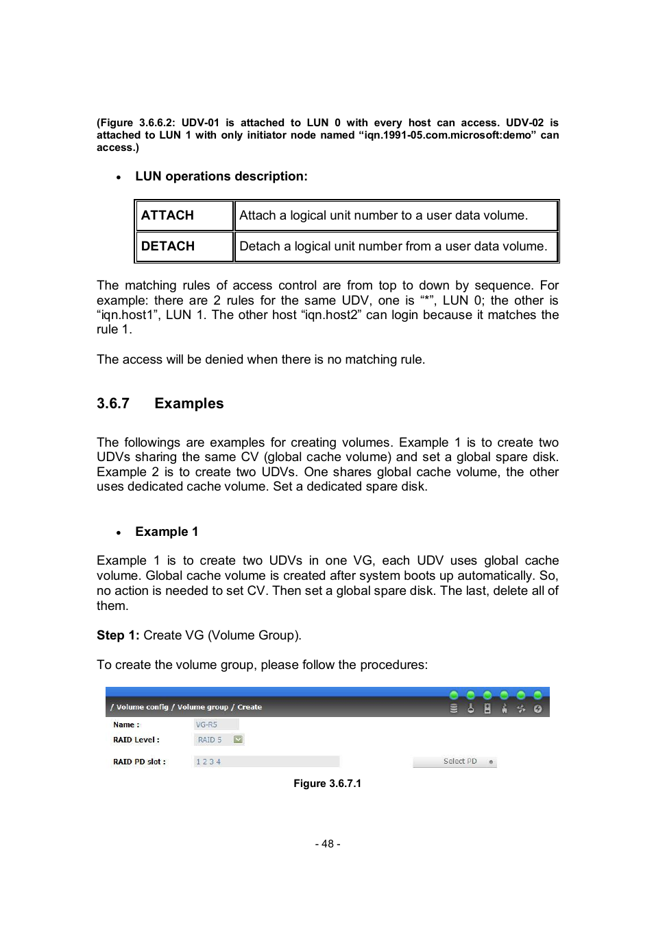7 examples | APC RAID Subsystem SCSI-SATA II User Manual | Page 48 / 131