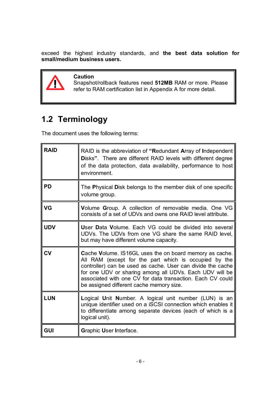 2 terminology | APC RAID Subsystem SCSI-SATA II User Manual | Page 6 / 131