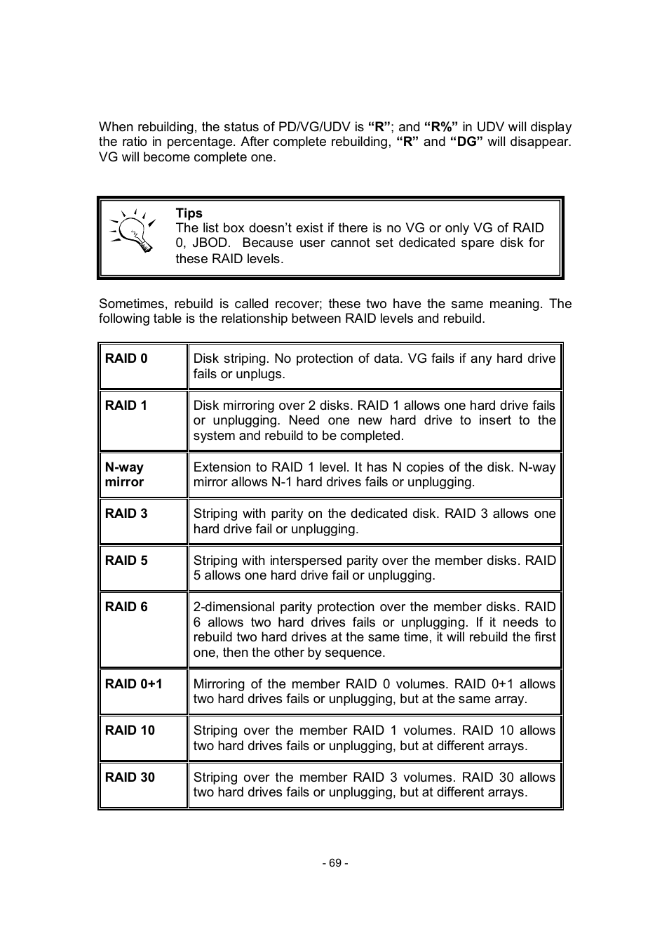APC RAID Subsystem SCSI-SATA II User Manual | Page 69 / 131
