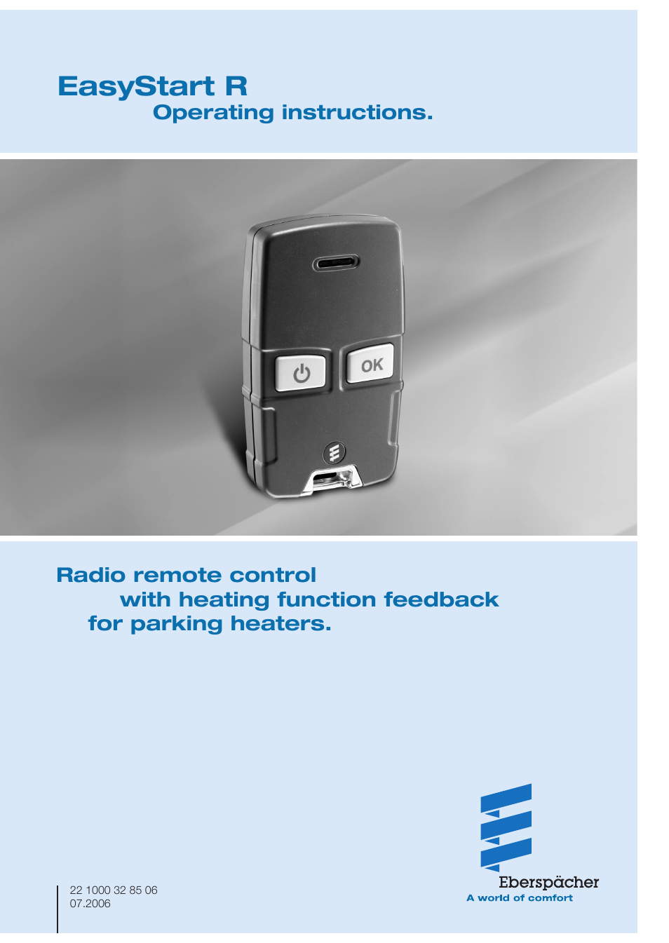 Eberspacher EasyStart R User Manual | 16 pages
